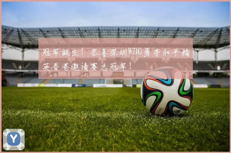 冠军诞生！恭喜深圳WBG勇夺和平精英香港邀请赛总冠军！